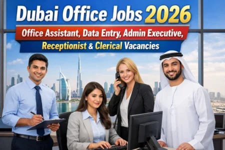 Dubai Office Jobs 2026 – Office Assistant, Data Entry, Admin Executive, Receptionist & Clerical Vacancies